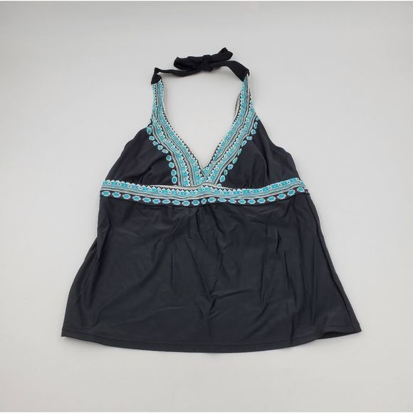 Athleta Swim Athleta Womens Swim Suit 2 Piece Black White Blue